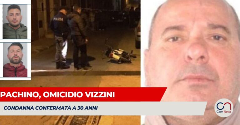 Pachino: omicidio Vizzini – conosciuto come ‘marcottu’, confermata la condanna per Quartarone e Terzo.
