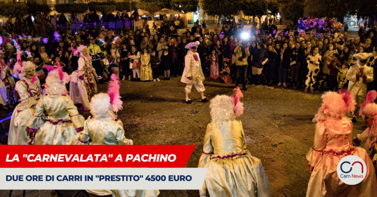 La “Carnevalata” a Pachino: due ore di carri in “prestito” 4500 euro