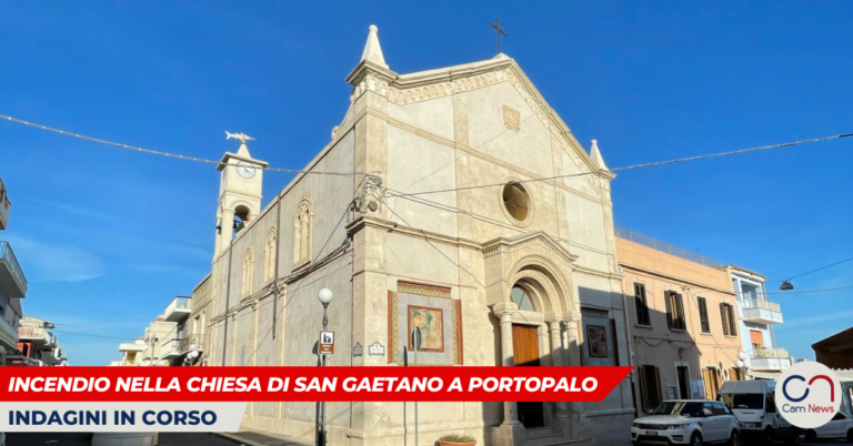 Incendio nella chiesa di San Gaetano a Portopalo: indagini in corso
