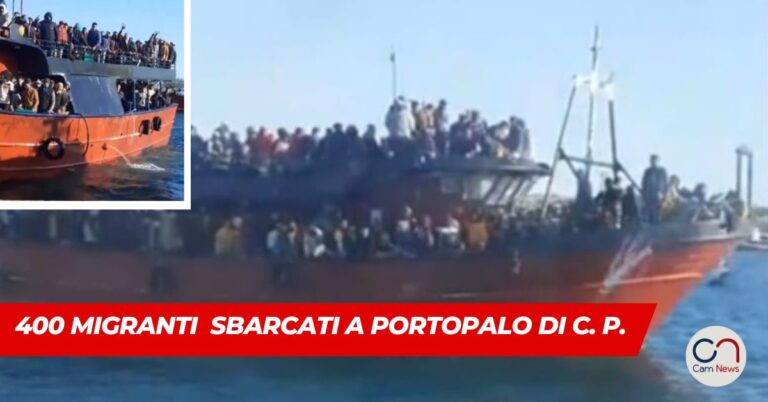 400 migranti sono giunti in modo autonomo a Portopalo di Capo Passero, in tanti sono riusciti a scappare.