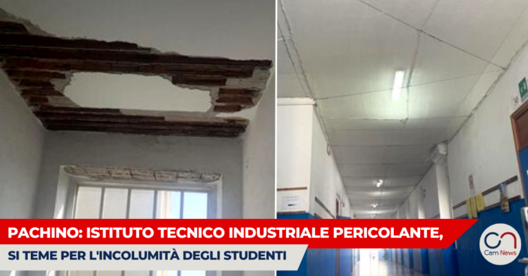 Pachino: Istituto Tecnico Industriale pericolante, si teme per l’incolumità degli studenti