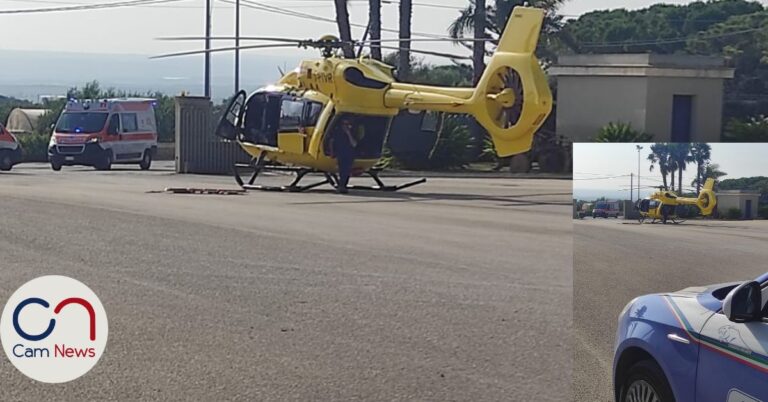 Un brutto incidente nella zona di Pachino richiede un rapido trasporto in elicottero per la vittima